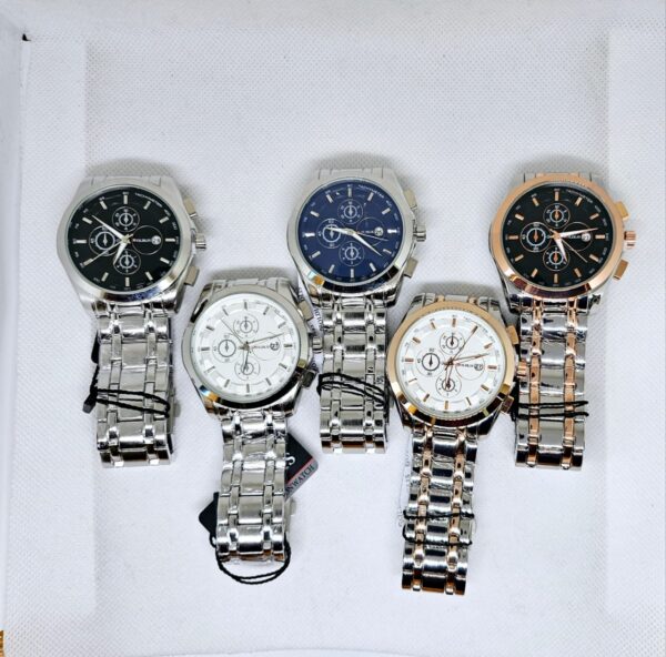 Goldis Model A – Chrono Black Dial (Silver Strap)