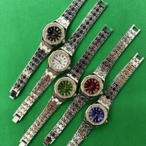 Goldis Model  L – Green Dial with Diamond Band (Ladies)