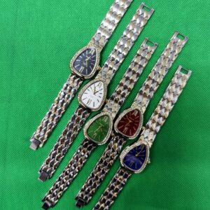 Goldis Model I – Silver Chain Watch with Black Dial (Ladies)